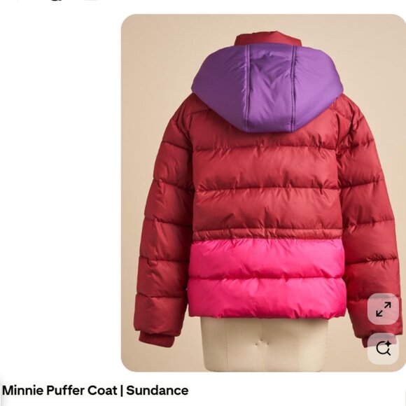 Sundance Minnie Puffer Colorblock Coat NWT XS - Picture 15 of 15
